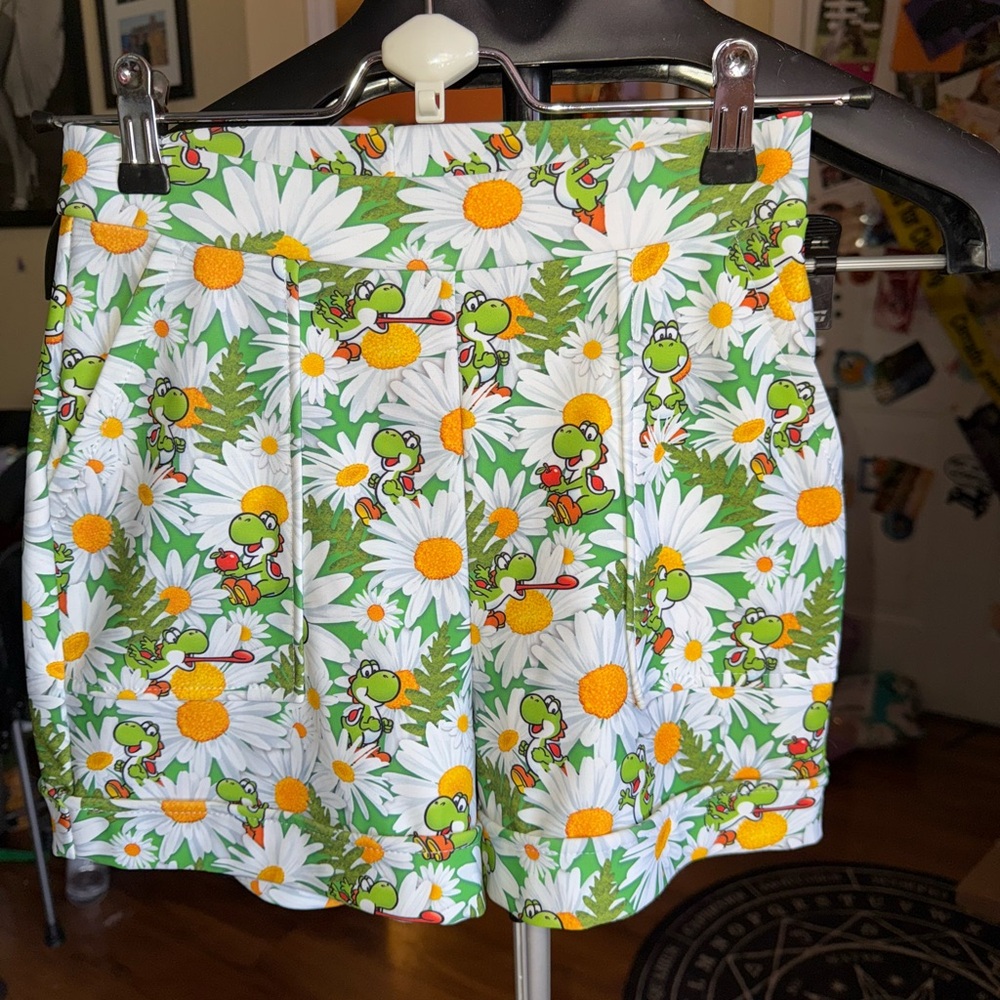 Blackmilk Green Floral Character Shorts